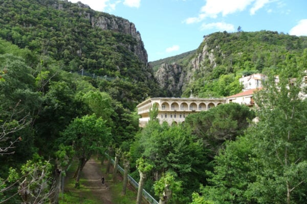 MONDONY vue aerienne Thermes Amélie-les-Bains