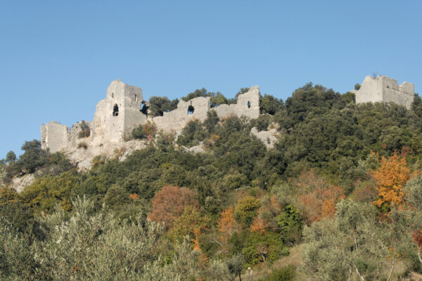 Chateau d'Allègre-les-Fumades dans le Gard, Occitanie. Crédits Benoît Strepenne, CC BY-SA 4.0