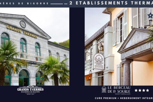 photo d'illustration thermes de bagneres de bigorre grands thermes et berceau de la source cure premium