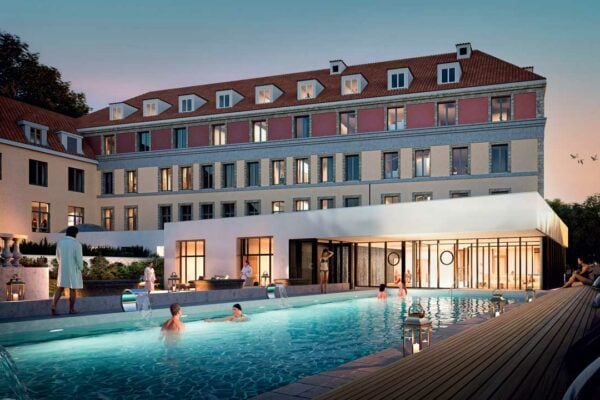Vue du futur Grand-Hôtel et son espace bien-être à Évaux-les-Bains © Thermes d’Évaux-les-Bains ©Thermes Evaux-les-Bains