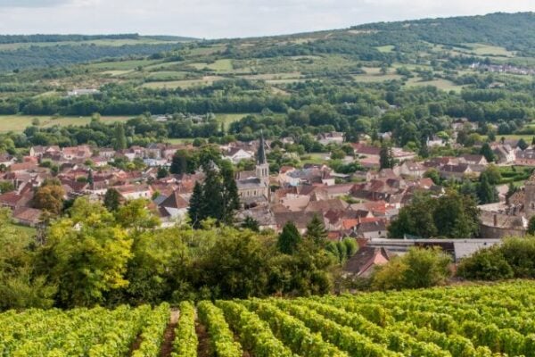vue sur station thermale de Santenay en Bourgogne Cote d'Or