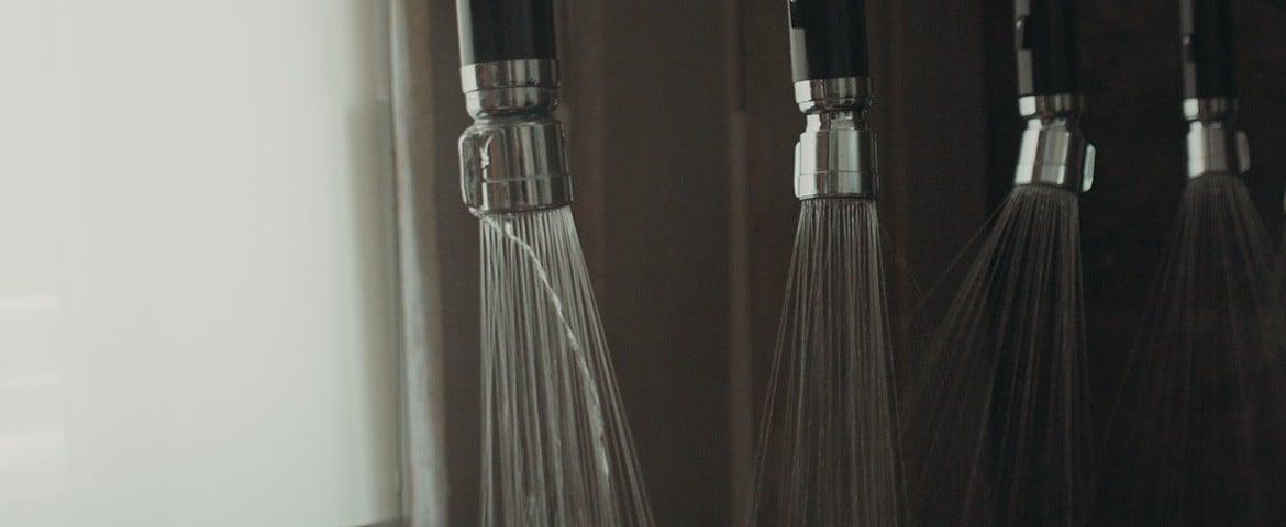 Douche à l'eau thermale