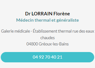 Fiche contact du Dr LORRAIN Florène