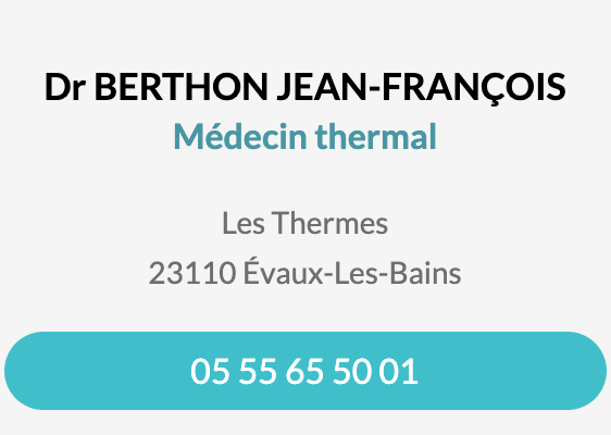 Fiche contact du Dr Berthon Jean-François