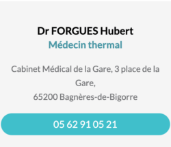 Fiche contact Dr FORGUES Hubert