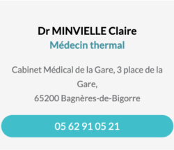 Fiche contact Dr MINVIELLE Claire