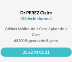 Fiche contact Dr PEREZ Claire
