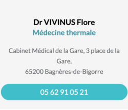 Fiche contact Dr VIVINUS Flore