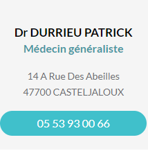 Fiche contact DR DURRIEU Patrick