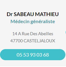 Fiche contact DR SABEAU Mathieu