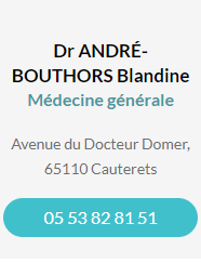 Fiche contact Dr ANDRE-BOUTHORS Blandine