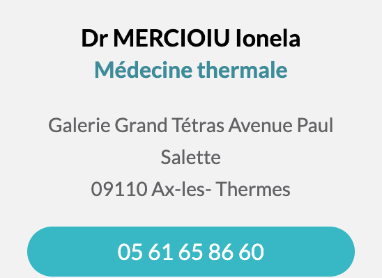 fiche contact Dr Mercioiu Ionela Ax-les-Thermes