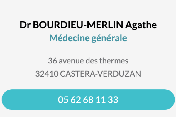 Fiche contact Dr BOURDIEU-MERLIN Agathe