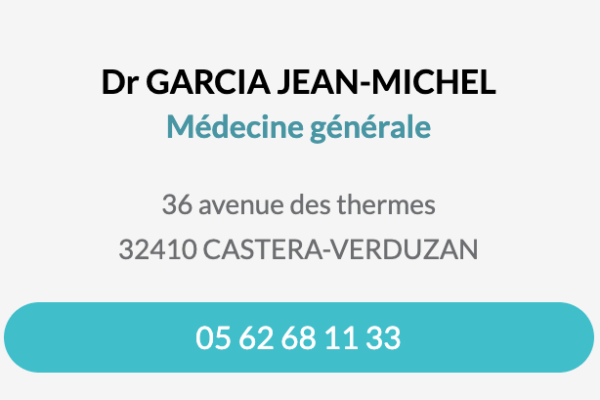 Fiche contact Dr GARCIA Jean-Michel