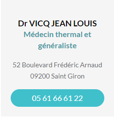 Fiche contact du Dr Vicq Jean-Louis