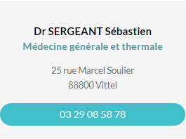 Fiche contact du Dr Sergeant Sébastien