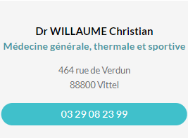 Fiche contact du Dr Willaume Christian