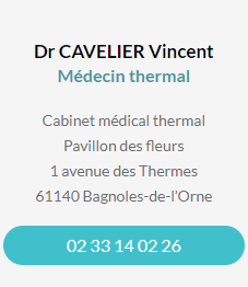 Fiche contact du Dr CAVELIER Vincent