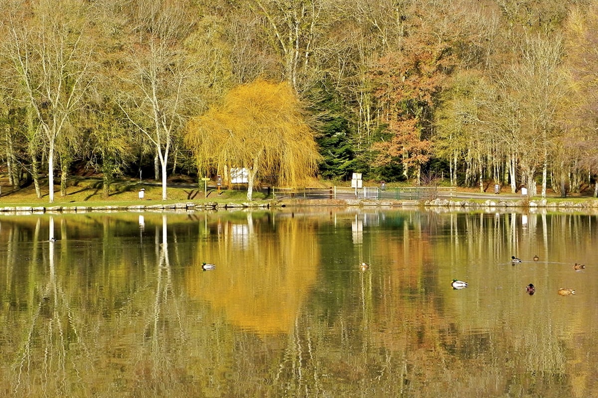 Lac à Contrexéville (Vosges), l'une des stations où faire une cure thermale en automne
