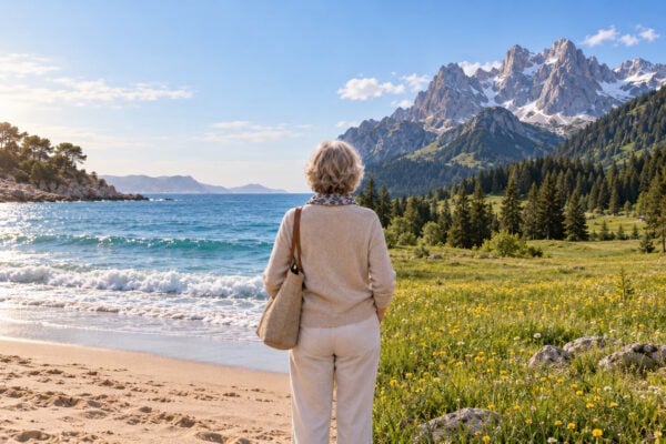 Curiste hésitant entre bord de mer et montagne pour sa cure arthrose